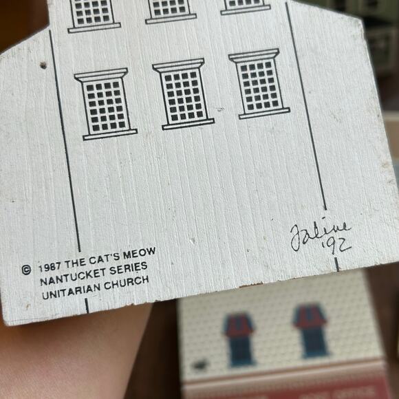 Lot of 7 The Cats Meow Double Sided Wood Shelf Stands 90s - Picture 12 of 14